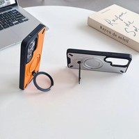Étuis de téléphone portable de luxe magnétiques en PC imperméables orange avec finition miroir pour 17 16 15 14 13 Air Pro Max et pour