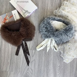 Nouvelle Écharpe <span class=keywords><strong>Snood</strong></span> Longue Hiver 2026 <span class=keywords><strong>en</strong></span> <span class=keywords><strong>Fausse</strong></span> <span class=keywords><strong>Fourrure</strong></span> de Renard avec Col Ruban et Bordure <span class=keywords><strong>en</strong></span> <span class=keywords><strong>Fourrure</strong></span> pour Femme - Product Image 2