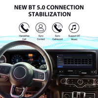 Foforfor Double écran 12,3'' pour Jeep Wrangler 2018-2023 CarPlay Android 15 Autoradio Stéréo Tableau de bord avec GPS USB DSP OEM