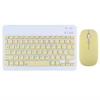 Venta al por mayor de fábrica Multi-color 7 pulgadas Mini Wireless BT Keyboard and Mouse Combos Set para Windows IOS Android OS