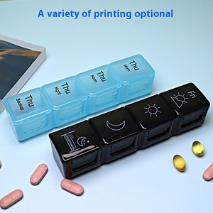 Wholesale Modern 4-Cell 7-Day Portable Medicine <b>Box</b> <b>Large</b>-Capacity 28-Cell Transparent Moisture-Proof Sub-<b>Packing</b> Multi-Cell - Product Image 3
