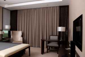 Cortina doble y transparente para hotel, cortina de 100% poliéster con bloqueo de luz solar, venta al por mayor - Product Image 6