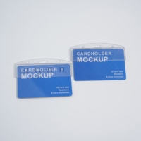 Support de badge semi-inclusif transparent vertical et horizontal OEM Bestom, en PP robuste, accessoire pour étiquettes en vrac