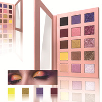 Palette de fard à paupières, maquillage personnalisé avec logo privé, 15 couleurs, haut pigment rose OEM