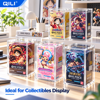 Boîte de présentation personnalisée en acrylique transparent 5 mm avec protection UV et anti-poussière pour collection de cartes à collectionner TCG Booster Box