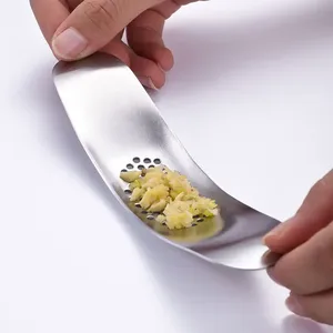 Zenidoo Stainless Steel Garlic <b>Press</b> Crusher Manual Garlic Mincer Easy Clean Sustainable Multifunction Tool <b>Fruit</b> Vegetable - Product Image 2