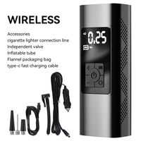 Compresseur d'air portable 150 PSI en métal à double cylindre, gonfleur de pneus rapide Type-C 6000 mAh pour MPV, motos et vélos