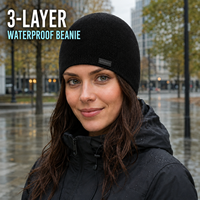 Gorro de Punto Impermeable de 3 Capas Personalizado, Gorro Cálido, Cortavientos y Transpirable para Senderismo, Camping y Pesca, Fabricante OEM