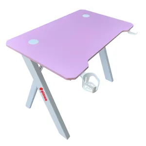 Y-Shaped Ergonomic Computer Gaming Table Red Color PC Gaming Desk E-sports Gamer Desk