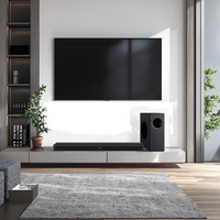 Home Theater 2.1 Channels Soundbar with Wired Subwoofer 5 Speakers for TV Sound Enhancement & Remote Control