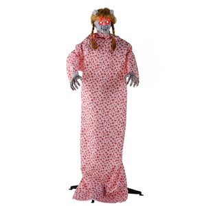 Decoración de Halloween: Muñeco Animatrónico de Payaso Fantasma o Chica Hombre Lobo, Activado por Infrarrojos, para Escenas de Terror y Fiestas - Product Image 6