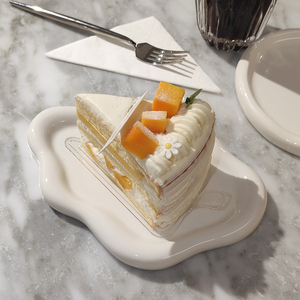 Đĩa Gốm Hình Đám Mây Màu Trắng Thiết Kế Đơn Giản Mới Khay Phục Vụ Để Trang Trí Nhà Cửa - Product Image 6