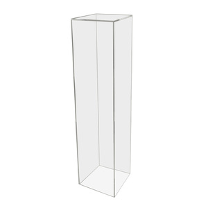 Colonna Espositiva Alta in Acrilico Bianco e Nero, Piedistallo per Sculture, Torre per Fiori da Matrimonio in Vetro Organico - Product Image 5