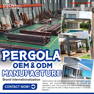 Işıklar doğa ahşap çerçeve açık bahçe veranda Pergola ile toz kaplanmış Metal Awning tente - Product Image 5