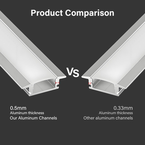 Customized 17*7mm <strong>LED</strong> <strong>Lighted</strong> Aluminum Profile Channel Embedded <strong>with</strong> <strong>Diffuser</strong> in White Black Colors Made From Aluminum Alloy - Product Image 3