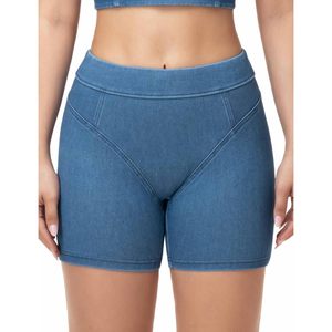 FOXA Women's Scrunch <b>Booty</b> Lifting Denim Shorts Stretchy High Waisted Jean Shorts With Pockets - Product Image 4