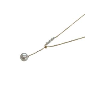 Collier pendentif en argent 925 avec perles rondes d'eau douce naturelles Zhuji brillantes de 3-3,5-9-10 mm, design simple - Product Image 5