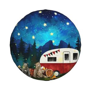Fundas para Neumáticos de Repuesto con Diseño Navideño de Santa Claus para RV, <span class=keywords><strong>Camper</strong></span>, Remolque, SUV, Camión y Caravana - Product Image 1