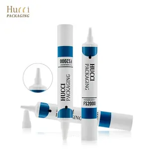 Benutzer definierter Durchmesser 16mm 3ml 5ml PE-Kunststoff-Quetschrohr mit Düsen kopf Kosmetikschlauch-Düsen kappe für Augen-und Gesichts creme Kleine Größe