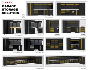 TOMAC Profi-Garagenmöbel – Abnehmbare Große Werkstatt-Edelstahltischplatte mit Rollbarem Garagenschrank und Werkzeugwagen - Product Image 6
