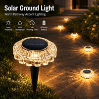 Lampes solaires encastrées pour l'extérieur, pour patios, jardins, pelouses, style campagnard, commande manuelle, lumineuses