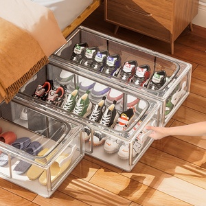 Boîte de rangement pliable pour chaussures, présentoir à chaussures, organisateur de rangement sous le lit, <span class=keywords><strong>prix</strong></span> d'usine - Product Image 4
