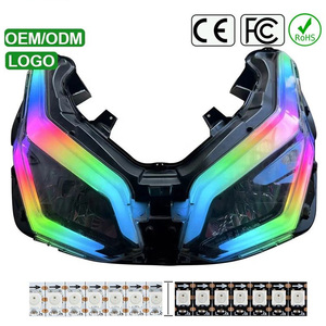 Striscia LED <span class=keywords><strong>RGB</strong></span> Indirizzabile Flessibile 5V 144 LED/m 12MM PCB WS2812B per Decorazione Moto e <span class=keywords><strong>Fari</strong></span> - Product Image 1