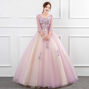 Women Long Tulle Stage Performance Dress Light Purple Elegant Off Shoulder Full Skirt For Solo Performance Art Exam - Product Image 3