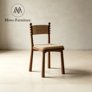 Modern <strong>Rustic</strong> Style Hotel Restaurant Wooden <strong>Chair</strong> Nordic Backrest Teddy Fabric <strong>Dining</strong> Living Room Wooden Cafes <strong>Dining</strong> <strong>Chair</strong> - Product Image 2