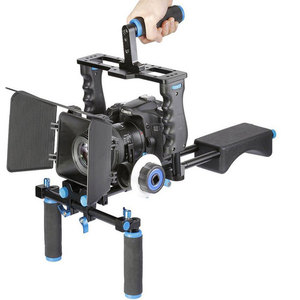 YELANGU DSLR <b>Camera</b> Rig Shoulder Mount <b>Stabilizer</b> Dual Handgrips Aluminum Alloy <b>For</b> Video Shooting - Product Image 3