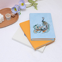 Hermosa cubierta bordada A5 cuaderno bordado de tapa dura diario