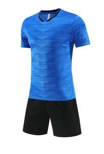 Jersey sepak bola sublimasi ungu putih kustom pria harga grosir seragam jaring kosong murah dengan Logo kustom - Product Image 6