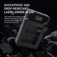Chargeur de batterie LCD double fente pour Godox VB26 VB30, station de charge rapide USB-C à 2 baies avec affichage du niveau de batterie, pour usage domestique et extérieur
