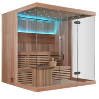Sauna traditionnel à vapeur au design moderne, sauna intérieur avec une bonne isolation