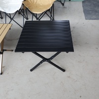 Table pliante moderne en alliage d'aluminium pour l'extérieur, ultra-légère, portable, pour le camping, le pique-nique, le barbecue, réglable en hauteur, meuble de rangement