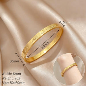 Pulseira de Aço Inoxidável Banhada a Ouro 18K com Gravação 'Eu Te Amo Para Sempre' - Presente de Aniversário e Dia dos Namorados para Casais - Product Image 6