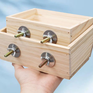 Caja de alimentación de conejo de madera ajustable para hámsteres, cobayas, chinchillas, otras mascotas pequeñas, cuenco colgante para conejo para alimentación - Product Image 3