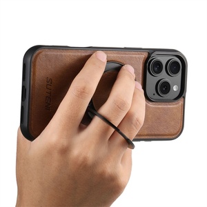 Funda de Cuero de Lujo con Soporte para Teléfono Celular, con Base, para iPhone 11 12 13 14 15 16 17 Pro Max, Funda de Cuero Personalizada - Product Image 2