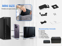 Mini PC industriel Hysotu avec SSD, processeur Intel Core I5 Quad Core, puissant ordinateur de bureau avec de nombreux ports USB, RJ45 LAN, triple écran, DDR4, NEUF