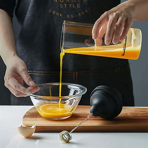 Moussoir à lait en <span class=keywords><strong>acier</strong></span> inoxydable de qualité alimentaire, pot en verre, mélangeur à main - Product Image 4