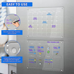 <span class=keywords><strong>Calendario</strong></span> Magnético Acrílico Transparente Personalizado Raybin, <span class=keywords><strong>Calendario</strong></span> Mensual <span class=keywords><strong>para</strong></span> <span class=keywords><strong>Refrigerador</strong></span> - Product Image 2