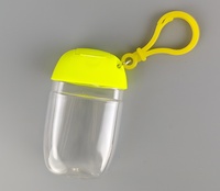 Flacon de désinfectant pour les mains en plastique mini rechargeable de 30 ml, non toxique, écologique, avec porte-clés, anti-fuite, conteneur de liquide de voyage avec clip