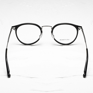Monturas de Gafas Ovaladas de Aro Completo, Color Sólido, Estilo Retro, Ligeras, de Titanio, Unisex, para Adultos, Corrección de Visión, Anti-UV - Product Image 6