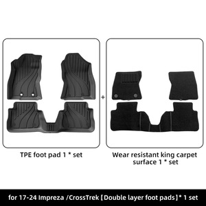 Tapis de sol de voiture en TPE imperméables et anti-salissures sur mesure, doublures intérieures pour <span class=keywords><strong>Subaru</strong></span> <span class=keywords><strong>Impreza</strong></span> Crosstrek 2017-2024 - Product Image 6