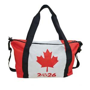 Bolsa de Viaje de Lona Personalizada para Fútbol, Inspirada en el Torneo Mundial de Fútbol 2026, Mochila de Almacenamiento con Serigrafía - Product Image 3