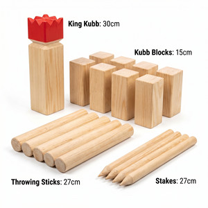 Jeu de lancer Kubb Viking en bois, durable et portable, emballage OEM - Product Image 4