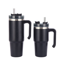Mug de voyage en acier inoxydable 40 OZ, fabricant de gobelets isothermes, mug à café sous vide à double isolation avec paille et poignée