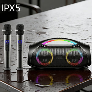 ลำโพงซับวูฟเฟอร์ RGB คุณภาพสูง เสียงดัง พกพาสะดวก เครื่องเล่นเสียงไร้สาย พร้อมไมโครโฟน 2 ตัว ช่องเสียบ USB สำหรับงานปาร์ตี้กลางแจ้ง - Product Image 2