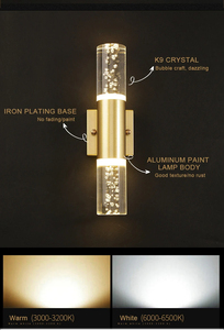 Minimalist LED Luxury Crystal Bubble Wall <b>Lights</b> Living Room Background Bedroom Porch Decor Wall <b>Sconces</b> Home Bedside Wall Lamps - Product Image 5
