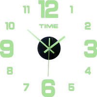 Horloge Murale Digitale Lumineuse Simple, Style Européen DIY, Silencieuse avec Brillance Nocturne, pour Bureau ou Salon, Horloge Autocollante sans Perçage